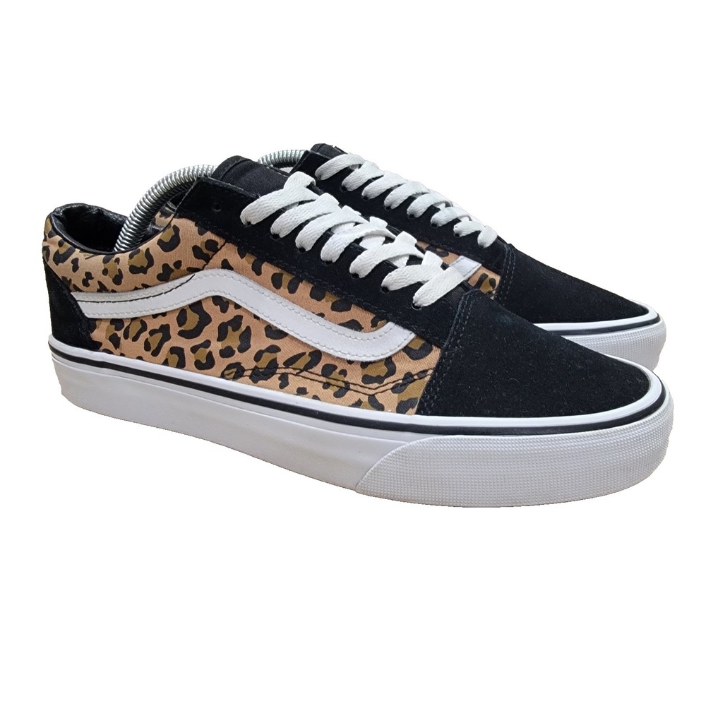 Old School Vans Animalier Leopard Print Women's Size 10 Lace Up Shoes Sneakers